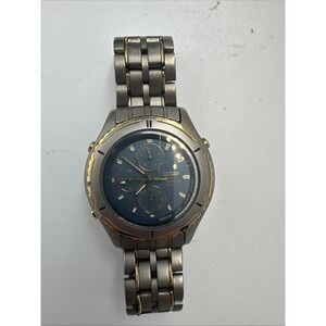 Citizen Chronograph Titanium Dive Watch WR100 0855-H06981 Eco-Drive For Parts